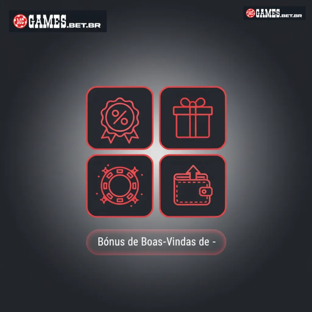 Banner do bônus de boas‑vindas da MC Games: 1º depósito e giros grátis para jogadores do Brasil.