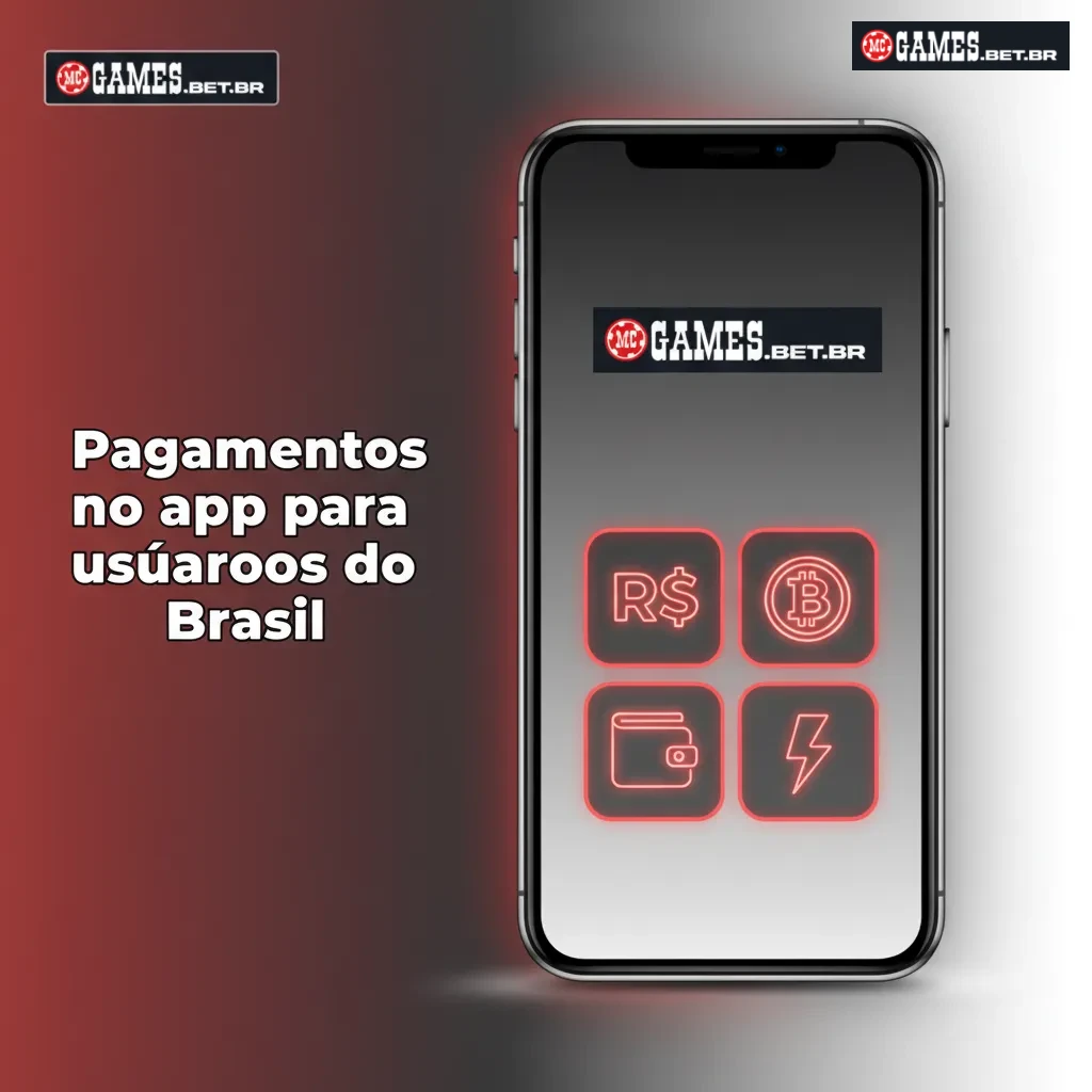 Tela do app no Brasil com Pix, cartão, transferência, boleto, Pay4Fun e PicPay; depósitos na hora e saques via Pix em minutos