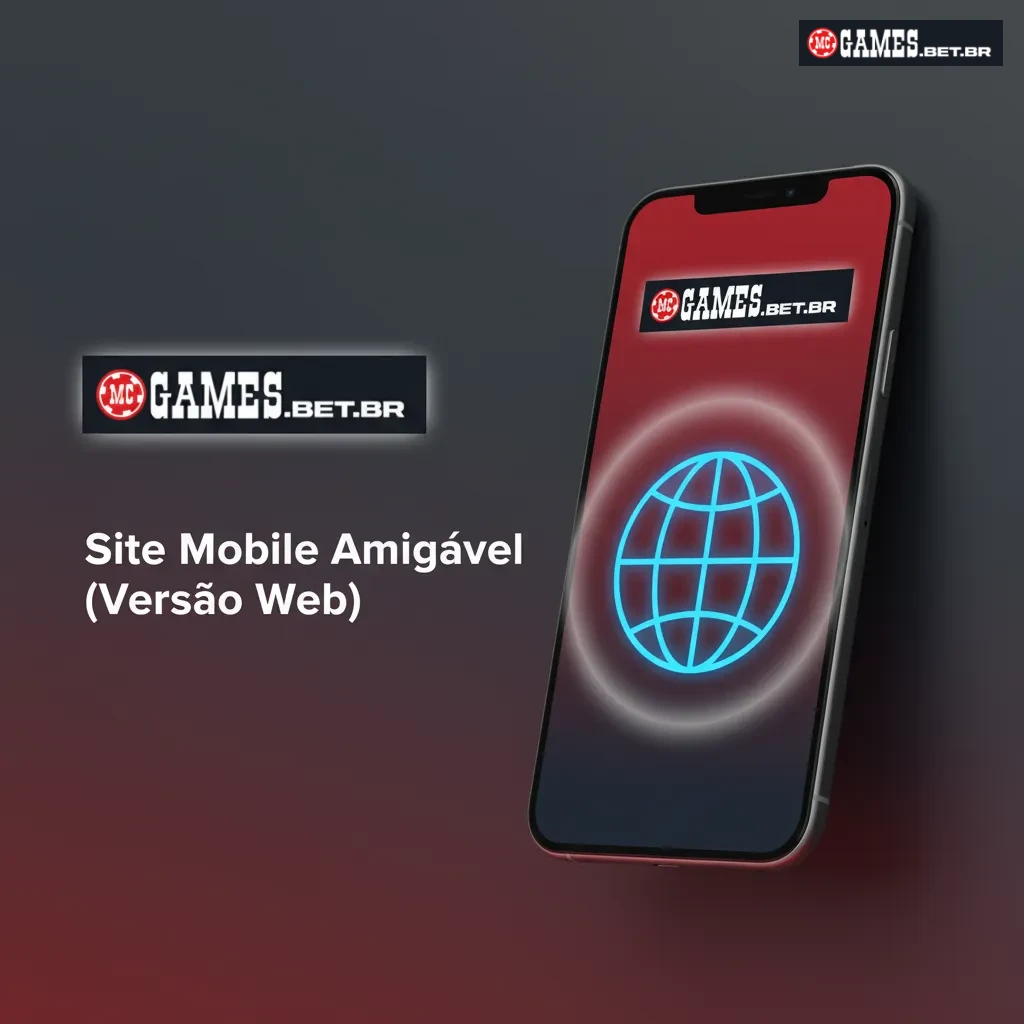 Site móvel do MC Games no smartphone: interface touch leve e rápida, sem download, Android/iOS, login seguro e Pix.