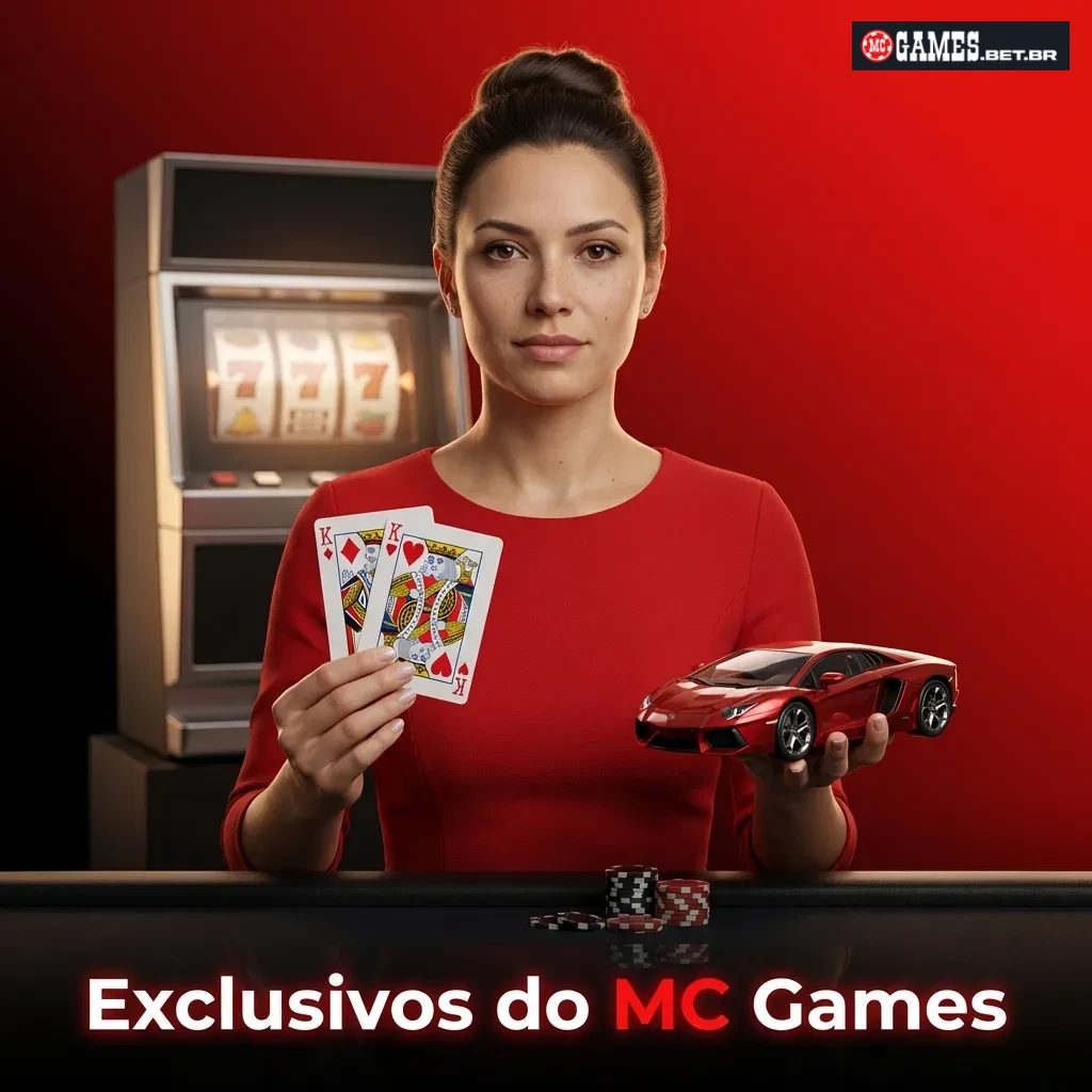 MC Games exclusive Brazilian-themed casino games including Fortune Tiger slot, Aviãozinho crash game, and VIP Blackjack table