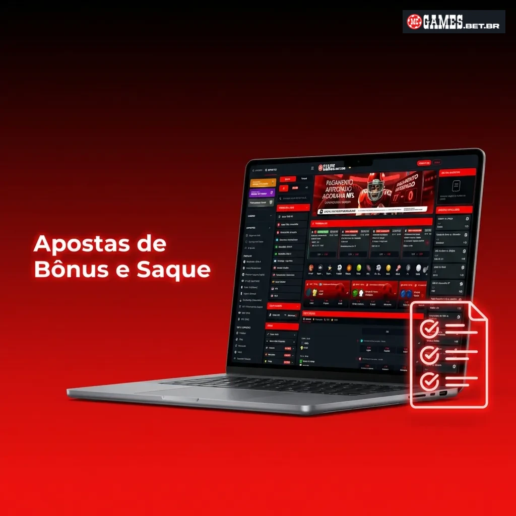 Diagram showing bonus account system with wagering requirements and withdrawal conversion process for online betting