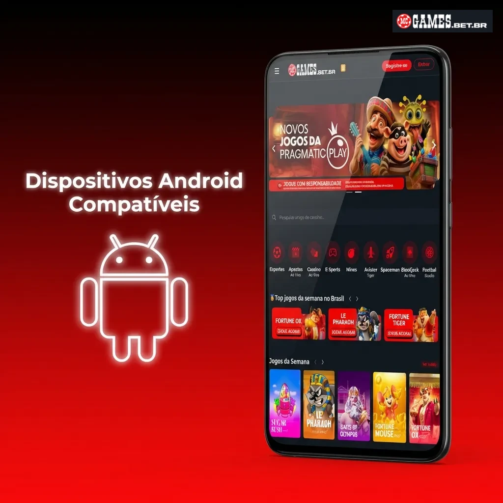 Lista de smartphones Android compatíveis incluindo Samsung Galaxy, Motorola, Xiaomi, Realme, LG e Asus com Android 5.0+