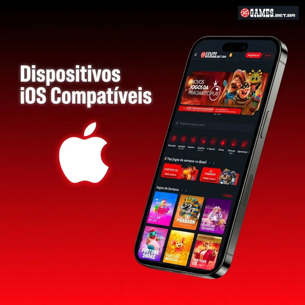 Lista de iPhones e iPads compatíveis, mostrando modelos do iPhone X ao 15 e iPads Pro e Air recentes