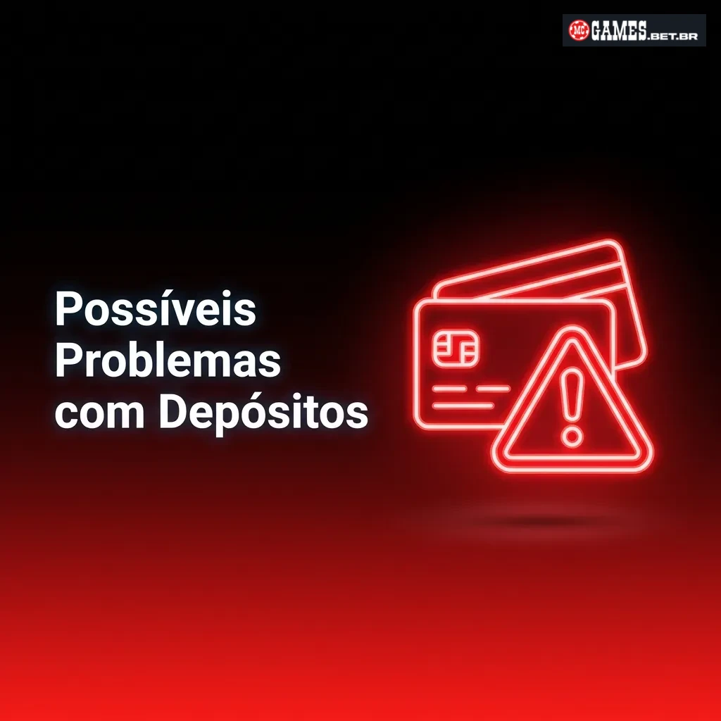 Illustration showing common deposit issues: delayed Pix, blocked credit card, incorrect bank details, and verification steps.