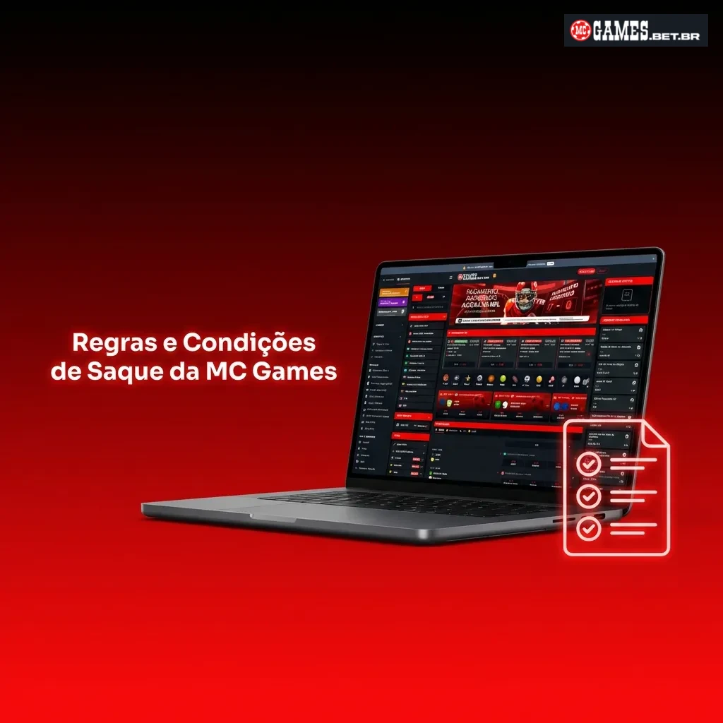 MC Games withdrawal rules interface showing identity verification, payment methods, bonus requirements, and transaction limits